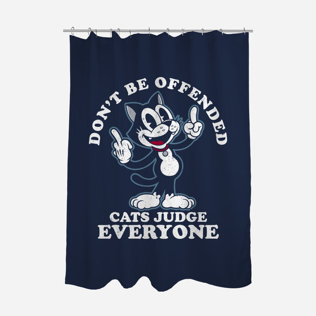 Cats Judge Everyone-None-Polyester-Shower Curtain-Nemons