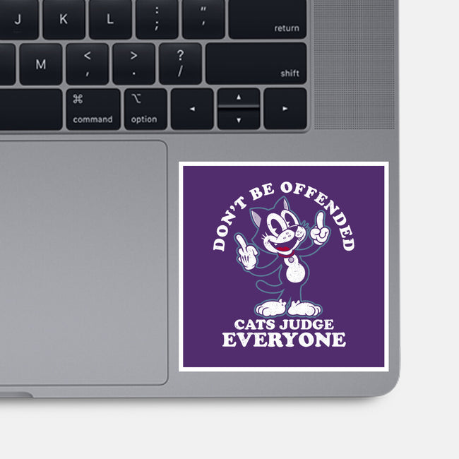 Cats Judge Everyone-None-Glossy-Sticker-Nemons
