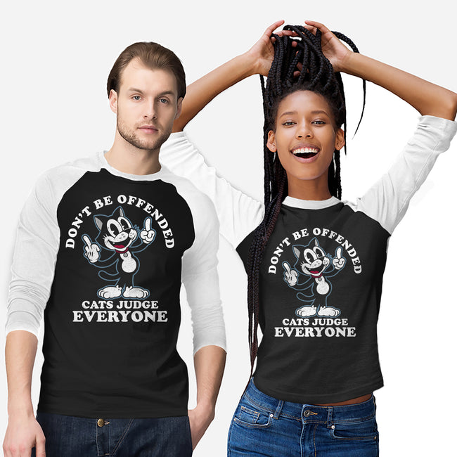 Cats Judge Everyone-Unisex-Baseball-Tee-Nemons