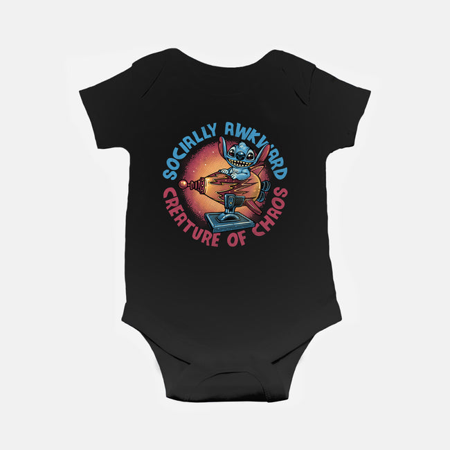 Creature Of Chaos-Baby-Basic-Onesie-glitchygorilla