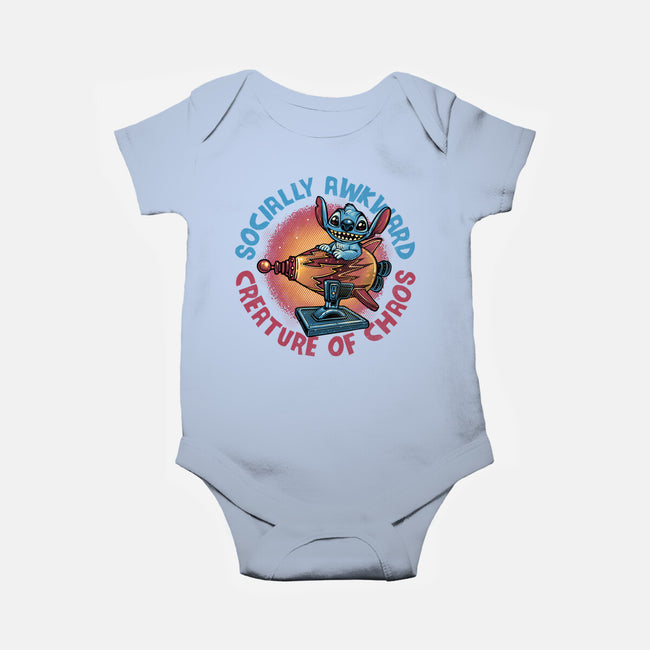 Creature Of Chaos-Baby-Basic-Onesie-glitchygorilla