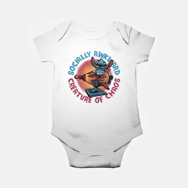 Creature Of Chaos-Baby-Basic-Onesie-glitchygorilla