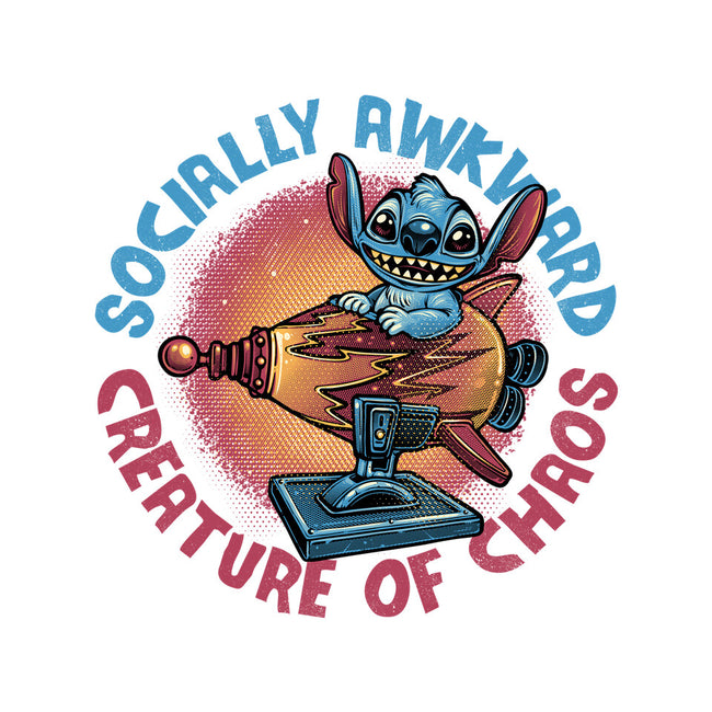 Creature Of Chaos-Womens-Basic-Tee-glitchygorilla