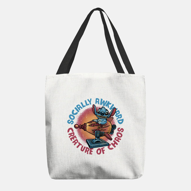 Creature Of Chaos-None-Basic Tote-Bag-glitchygorilla