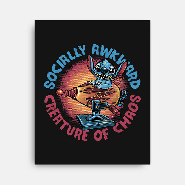 Creature Of Chaos-None-Stretched-Canvas-glitchygorilla