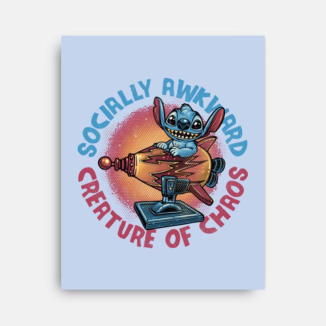 Creature Of Chaos-None-Stretched-Canvas-glitchygorilla