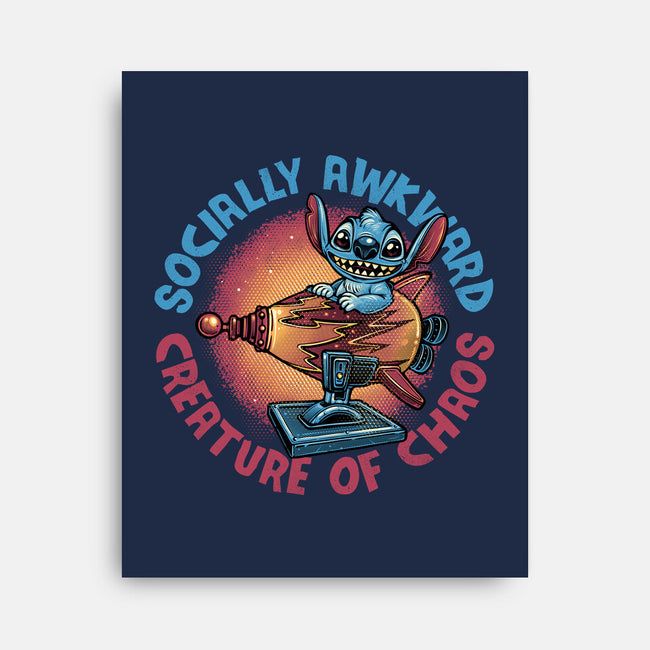 Creature Of Chaos-None-Stretched-Canvas-glitchygorilla