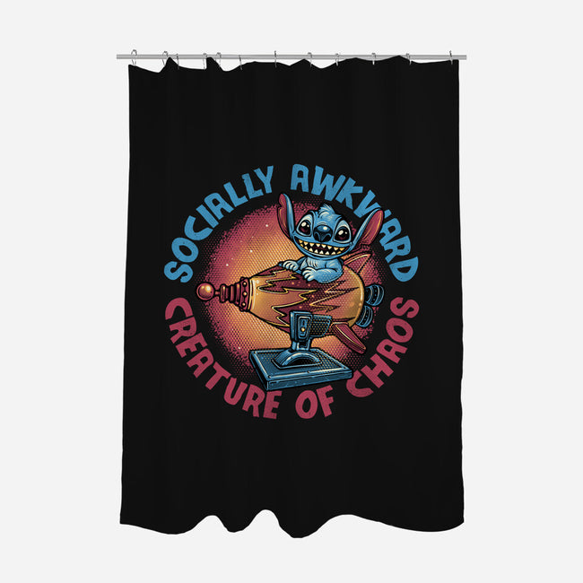 Creature Of Chaos-None-Polyester-Shower Curtain-glitchygorilla