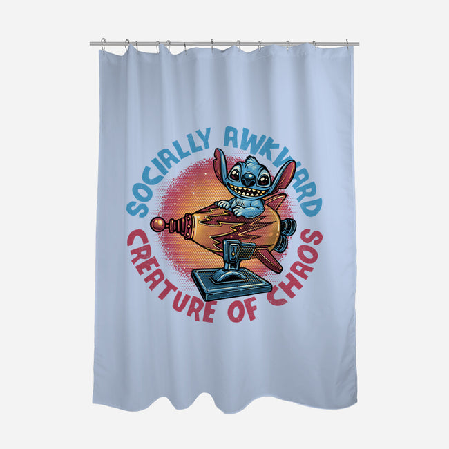 Creature Of Chaos-None-Polyester-Shower Curtain-glitchygorilla