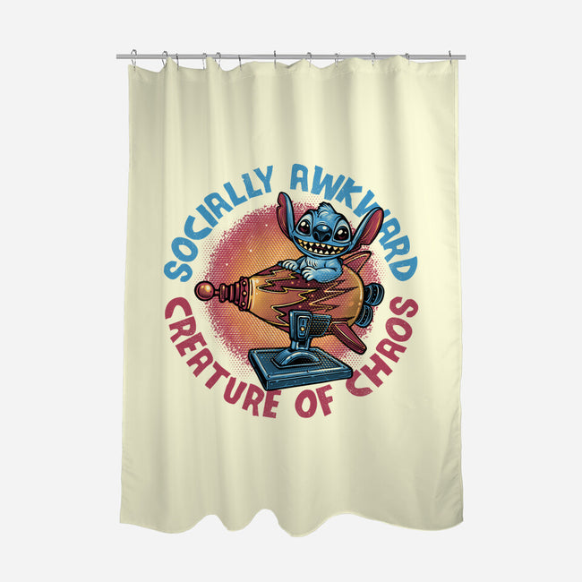 Creature Of Chaos-None-Polyester-Shower Curtain-glitchygorilla