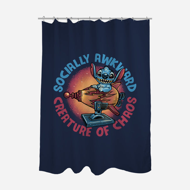 Creature Of Chaos-None-Polyester-Shower Curtain-glitchygorilla