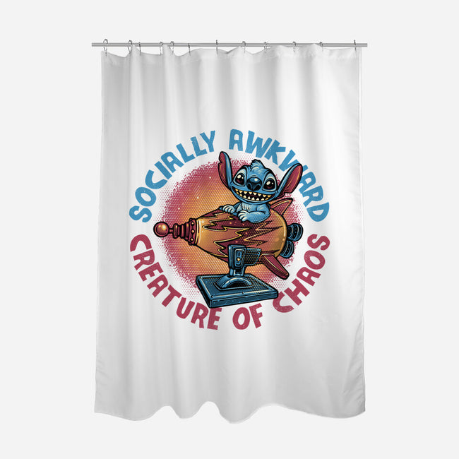 Creature Of Chaos-None-Polyester-Shower Curtain-glitchygorilla