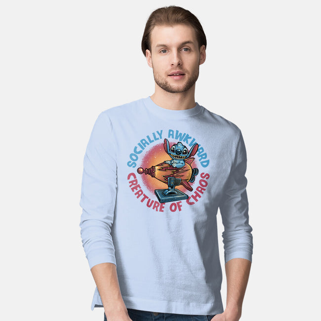 Creature Of Chaos-Mens-Long Sleeved-Tee-glitchygorilla