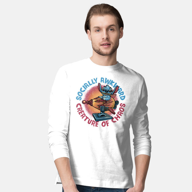 Creature Of Chaos-Mens-Long Sleeved-Tee-glitchygorilla