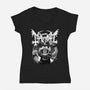 Animal Mayhem-Womens-V-Neck-Tee-rmatix