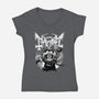 Animal Mayhem-Womens-V-Neck-Tee-rmatix