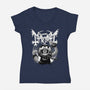 Animal Mayhem-Womens-V-Neck-Tee-rmatix