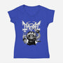Animal Mayhem-Womens-V-Neck-Tee-rmatix