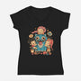 Demon Huggers-Womens-V-Neck-Tee-Arigatees