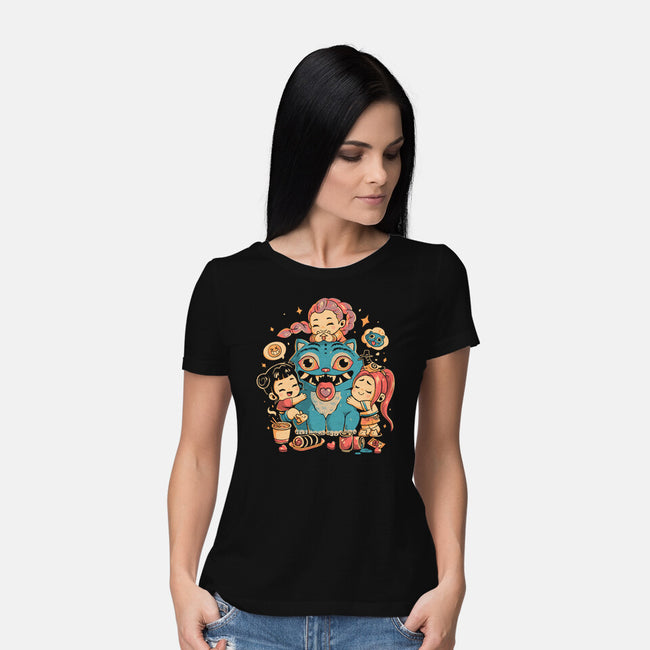 Demon Huggers-Womens-Basic-Tee-Arigatees