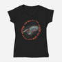 Travel To Space-Womens-V-Neck-Tee-glitchygorilla