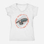 Travel To Space-Womens-V-Neck-Tee-glitchygorilla