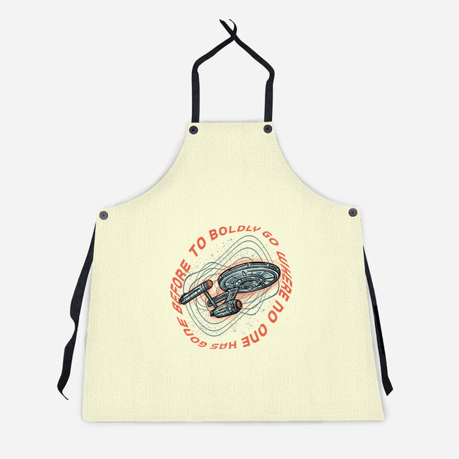 Travel To Space-Unisex-Kitchen-Apron-glitchygorilla
