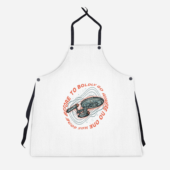 Travel To Space-Unisex-Kitchen-Apron-glitchygorilla