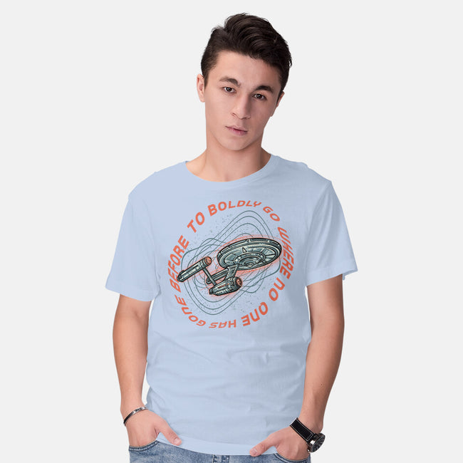 Travel To Space-Mens-Basic-Tee-glitchygorilla