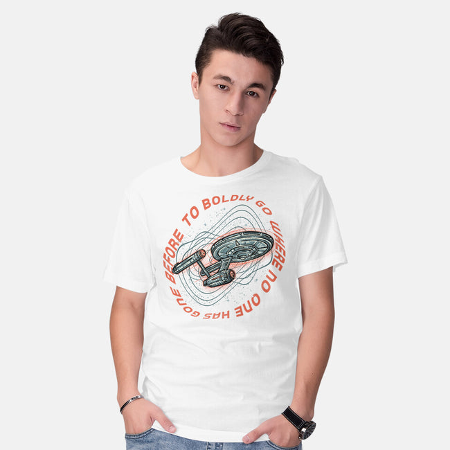 Travel To Space-Mens-Basic-Tee-glitchygorilla