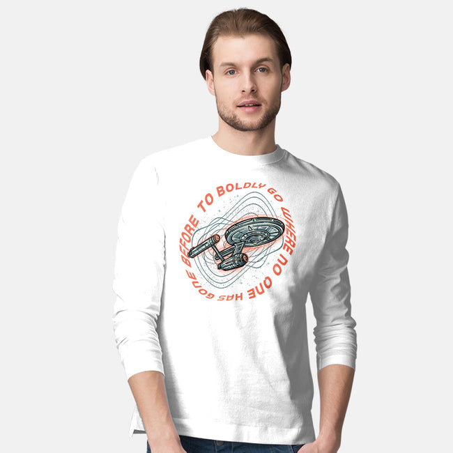 Travel To Space-Mens-Long Sleeved-Tee-glitchygorilla