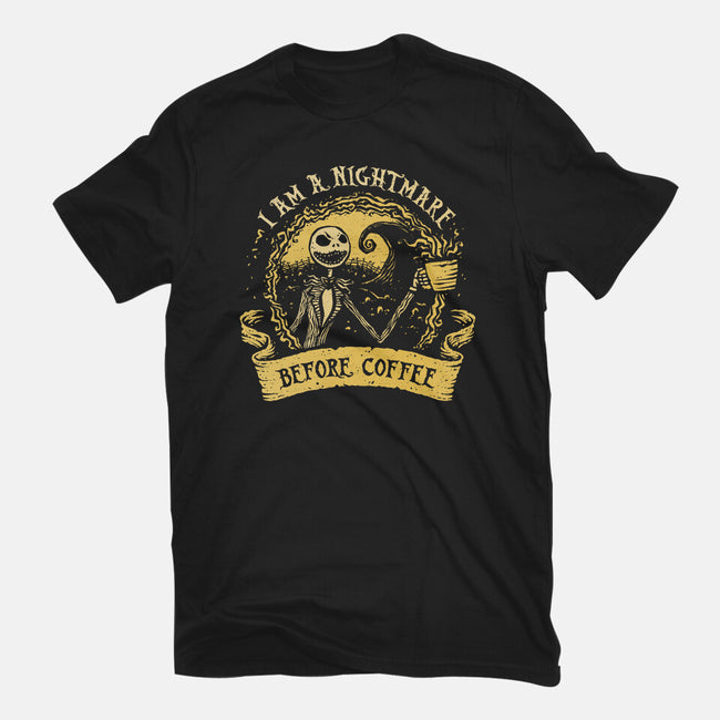 I Am A Nightmare Before Coffee-Youth-Basic-Tee-kg07