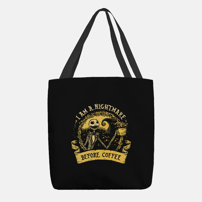 I Am A Nightmare Before Coffee-None-Basic Tote-Bag-kg07