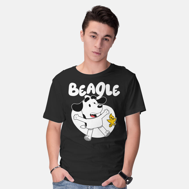 Beagle Dog Children Animation-Mens-Basic-Tee-Studio Mootant