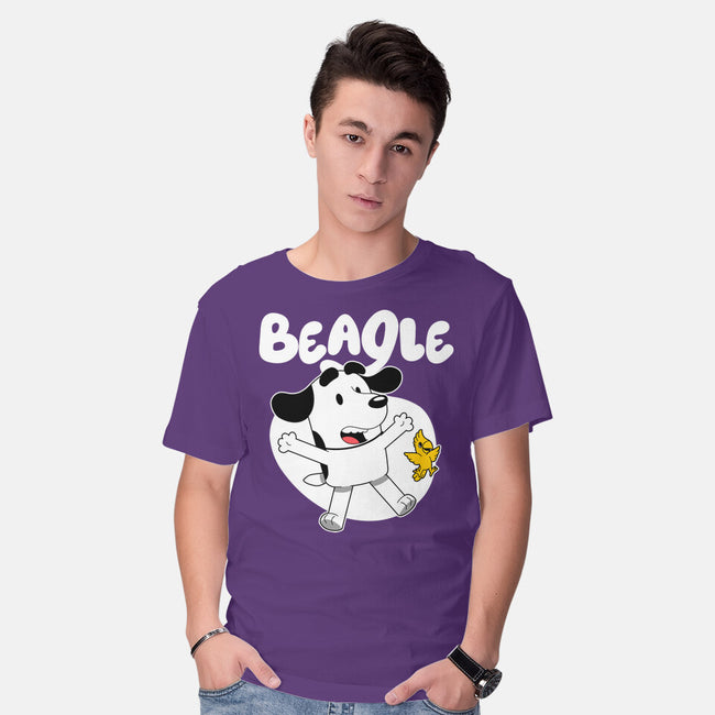 Beagle Dog Children Animation-Mens-Basic-Tee-Studio Mootant