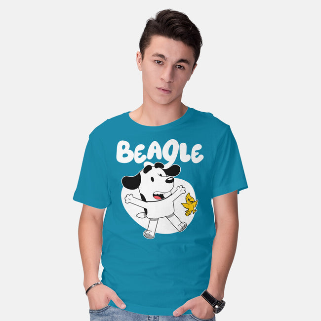 Beagle Dog Children Animation-Mens-Basic-Tee-Studio Mootant