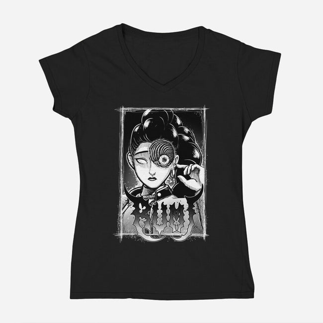 Spiral Rumi-Womens-V-Neck-Tee-Astrobot Invention