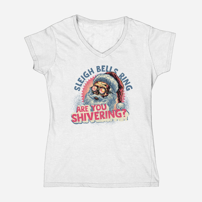 Are You Shivering-Womens-V-Neck-Tee-glitchygorilla