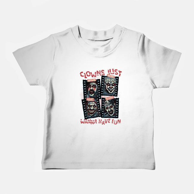 Clowns Just Wanna Have Fun-Baby-Basic-Tee-glitchygorilla