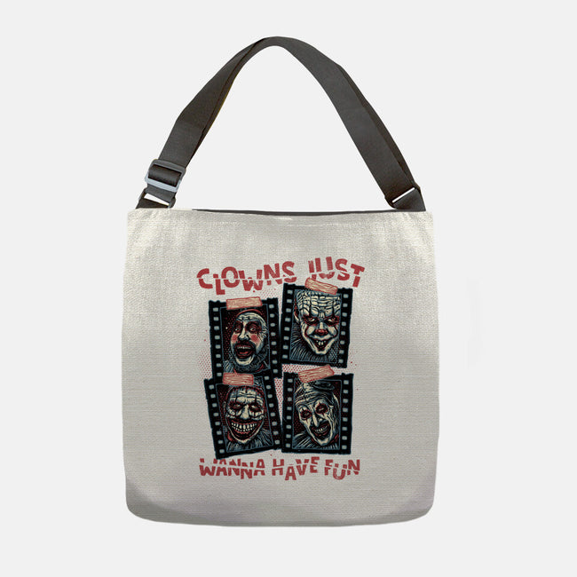 Clowns Just Wanna Have Fun-None-Adjustable Tote-Bag-glitchygorilla