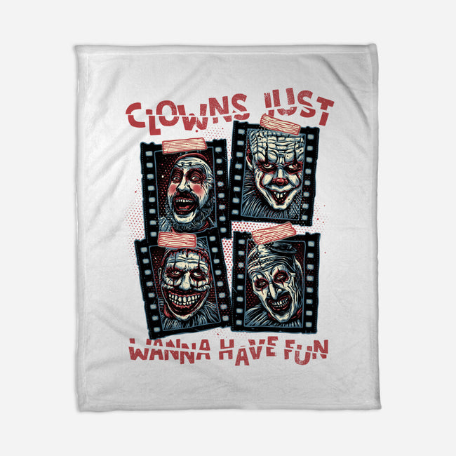 Clowns Just Wanna Have Fun-None-Fleece-Blanket-glitchygorilla