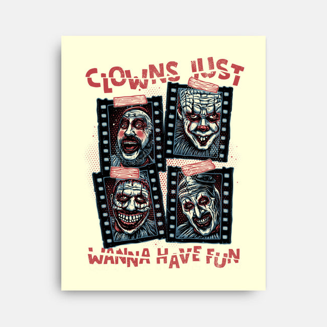 Clowns Just Wanna Have Fun-None-Stretched-Canvas-glitchygorilla