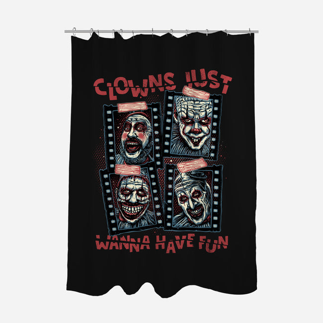 Clowns Just Wanna Have Fun-None-Polyester-Shower Curtain-glitchygorilla