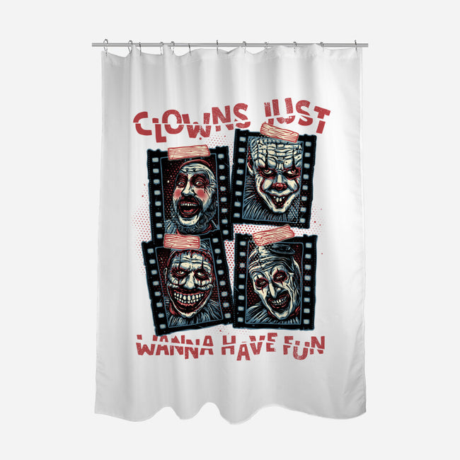 Clowns Just Wanna Have Fun-None-Polyester-Shower Curtain-glitchygorilla