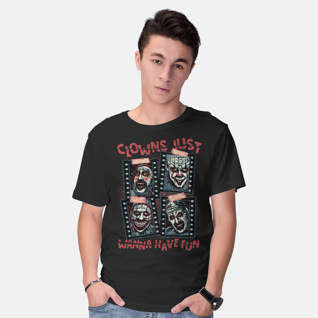 Clowns Just Wanna Have Fun-Mens-Basic-Tee-glitchygorilla