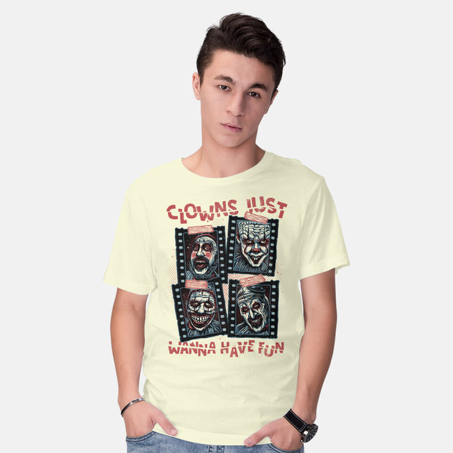 Clowns Just Wanna Have Fun-Mens-Basic-Tee-glitchygorilla