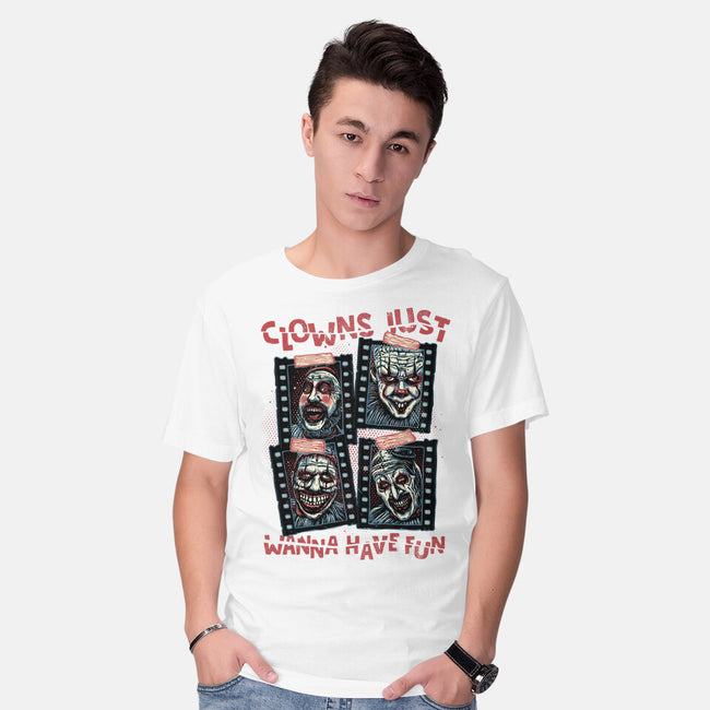 Clowns Just Wanna Have Fun-Mens-Basic-Tee-glitchygorilla