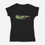 Get To The Chopper-Womens-V-Neck-Tee-rocketman_art