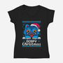 Derpy Ugly Christmas Sweater-Womens-V-Neck-Tee-NemiMakeit