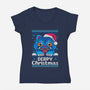 Derpy Ugly Christmas Sweater-Womens-V-Neck-Tee-NemiMakeit